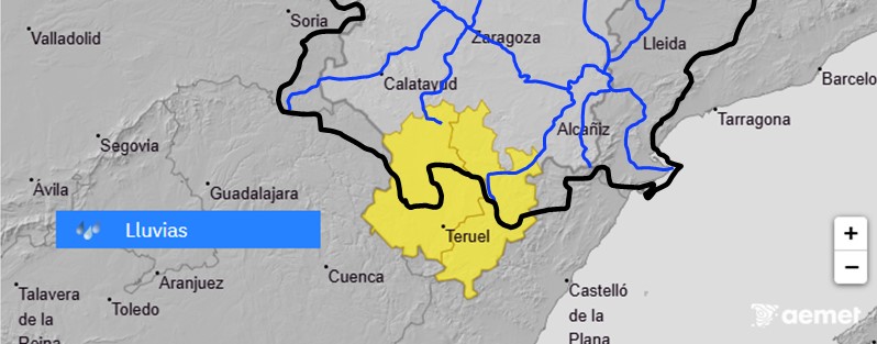 Como consecuencia de los avisos de la AEMet por lluvias intensas, se advierte de la posibilidad de crecidas súbitas en barrancos y cauces menores en las cuencas de los ríos Jiloca y Guadalope Como consecuencia de los avisos de la AEMet por lluvias intensas, se advierte de la posibilidad de crecidas súbitas en barrancos y cauces menores en las cuencas de los ríos Jiloca y Guadalope
